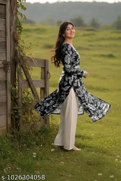 Cotton printed casual kurti for women